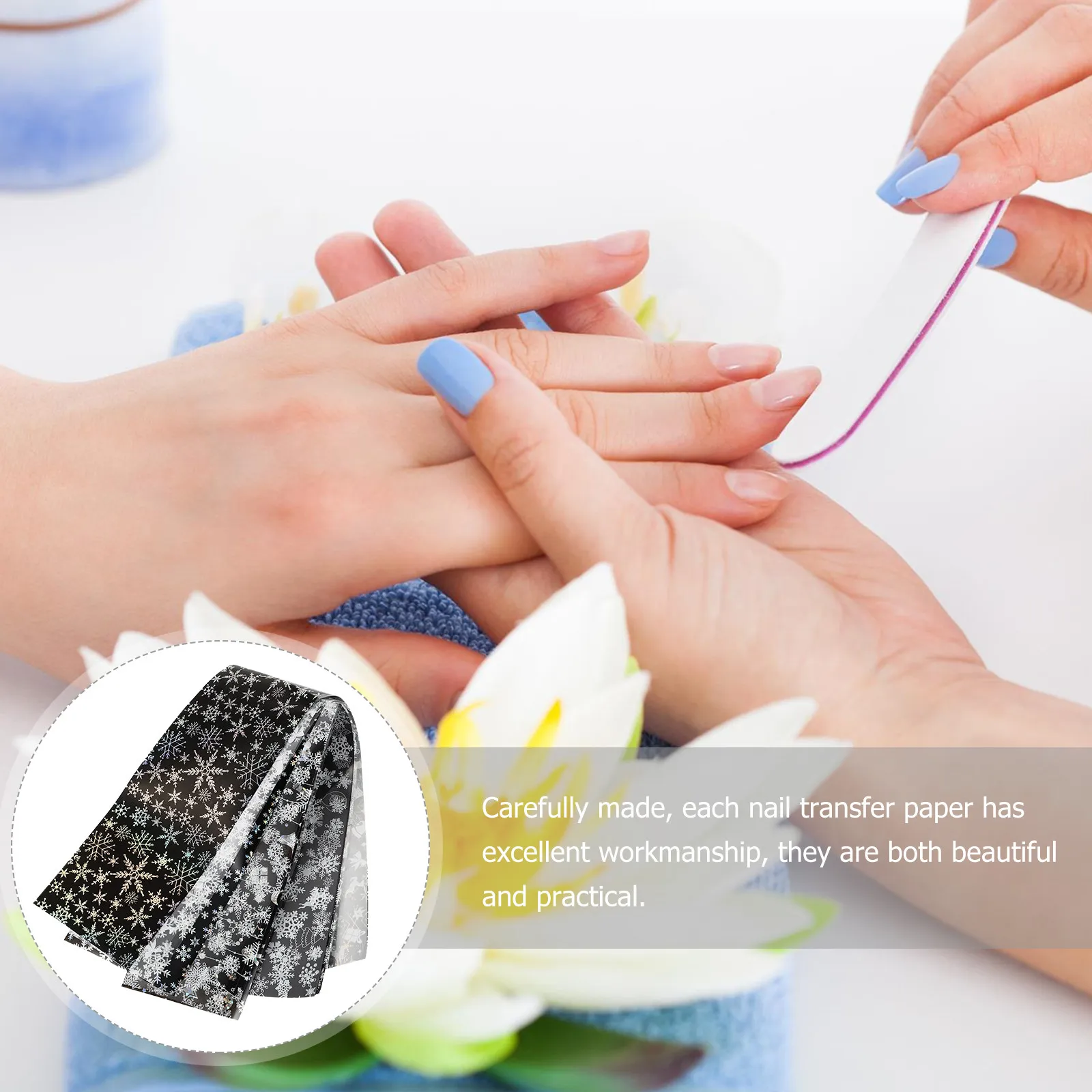 

3 Sets Christmas Galaxy Nail Transfer Paper Snowflake Xmas Manicure Decal Fingernail Art Decoration Nail Salon Supply Creative