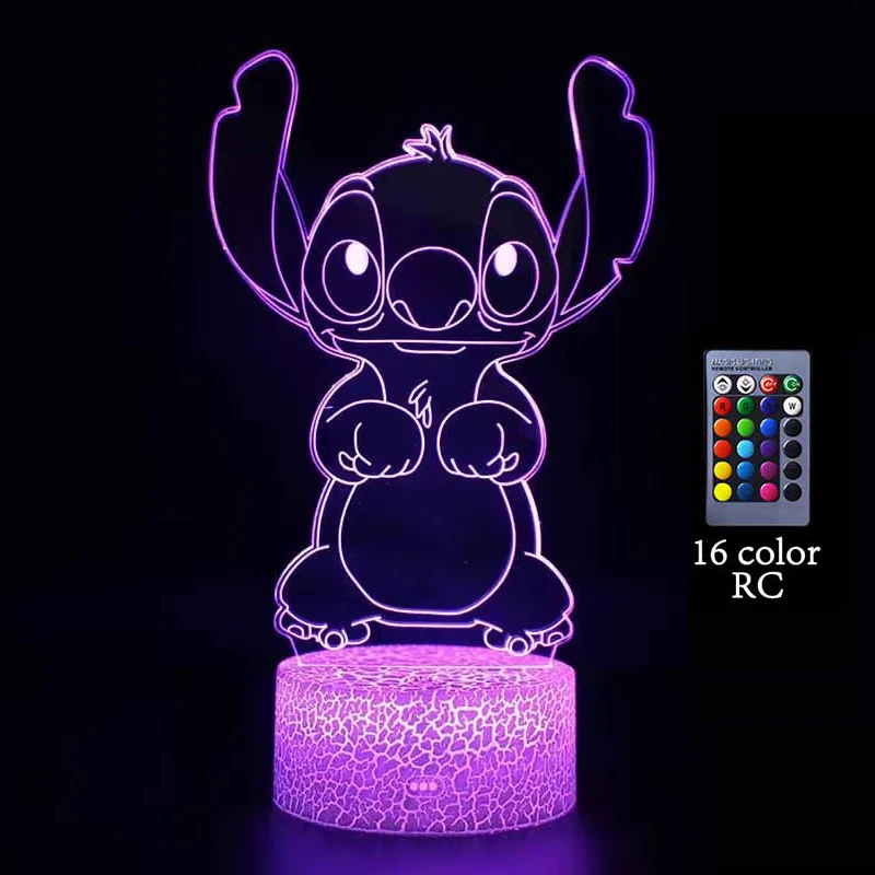 Stitch 3D Lamp Acrylic USB LED Night Lights Miniso Disney Cartoon Neon Sign Lamps for Home Bedroom Birthday Decorations Toy Gift