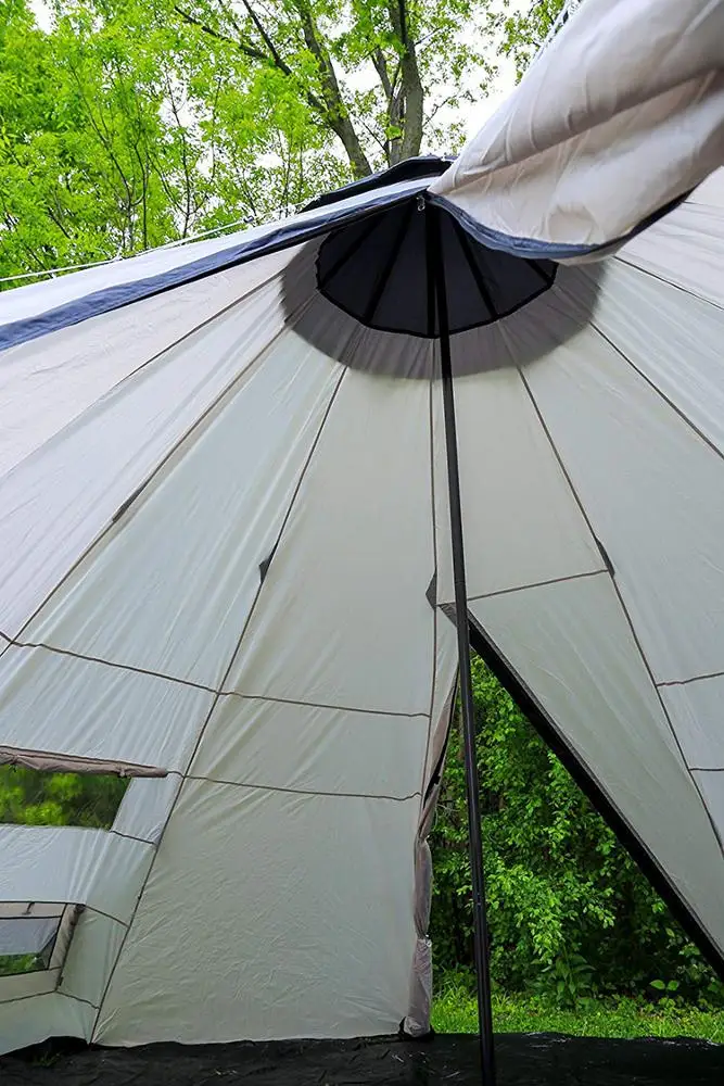 Tente de camping en forme de cône, tipi Tat, gazebo extérieur, XL 5-8