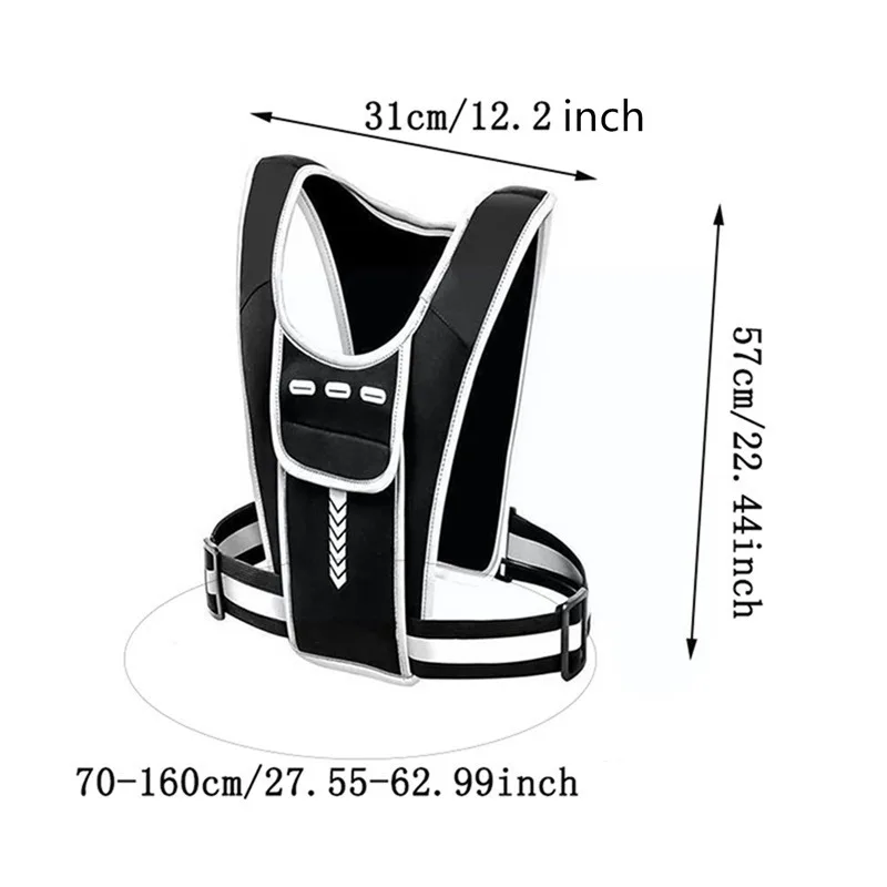 Reflective Running Backpack Lightweight Sports Running Phone Mobile Card Bag Water Running Bag Vest Sport Accessories Vest NEW