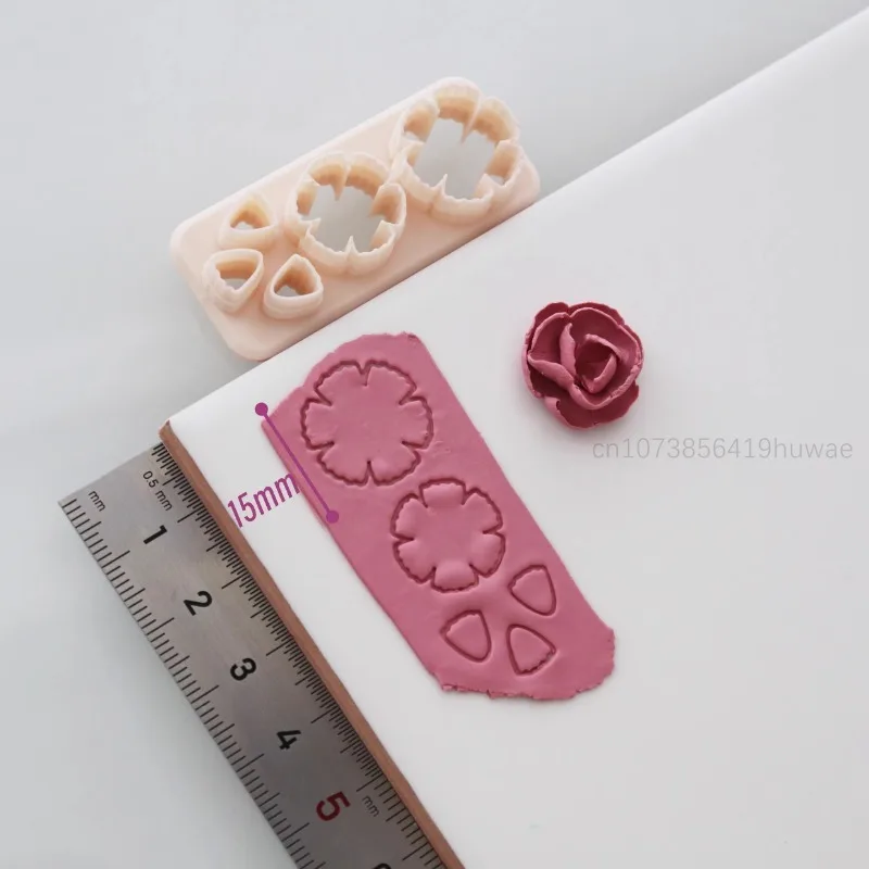 5 In 1 Petal Flower Shape Polymer Clay Cutters Mold Soft Pottery for Making Earrings Jewelry Pendant Cutting Die Handmade Tools