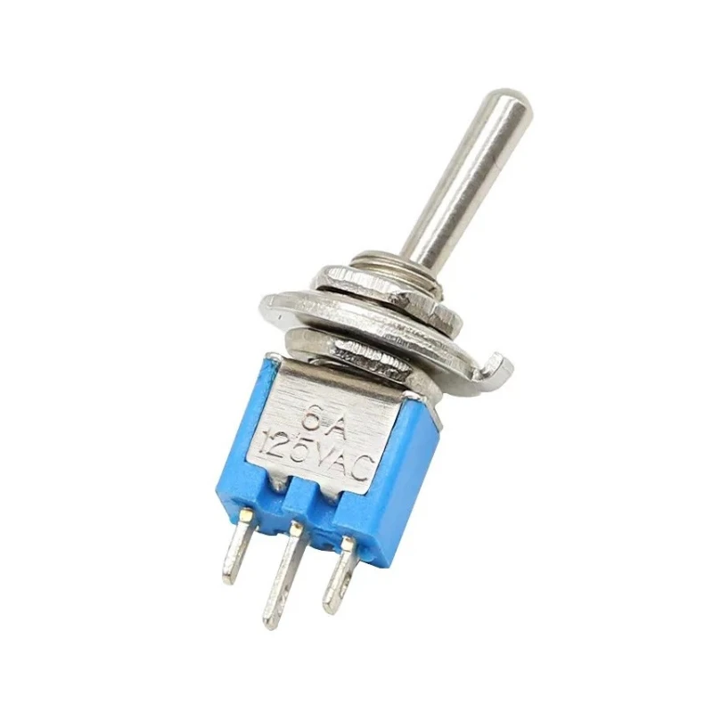 10pcs/5pcs shook head 3 pins 2position micro rocker switch gear SMTS-102 6A125V AC toggle switch
