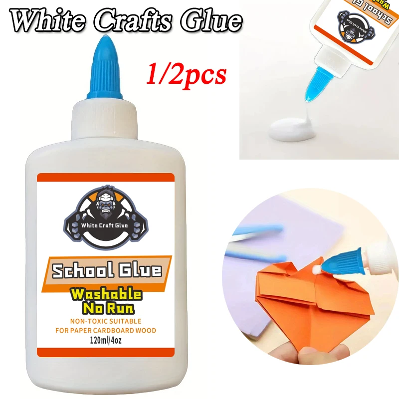 120ml/240ml White Liquid Crafts Glue Fast-Drying Washable DIY Strong Adhesive For Handmade Stickiness Wooden Models Paper Fabric