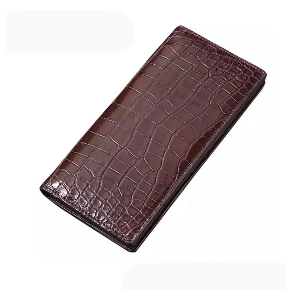 

heimanba new double-sided crocodile wallet for men long style money clip for suit fashion leisure wallet