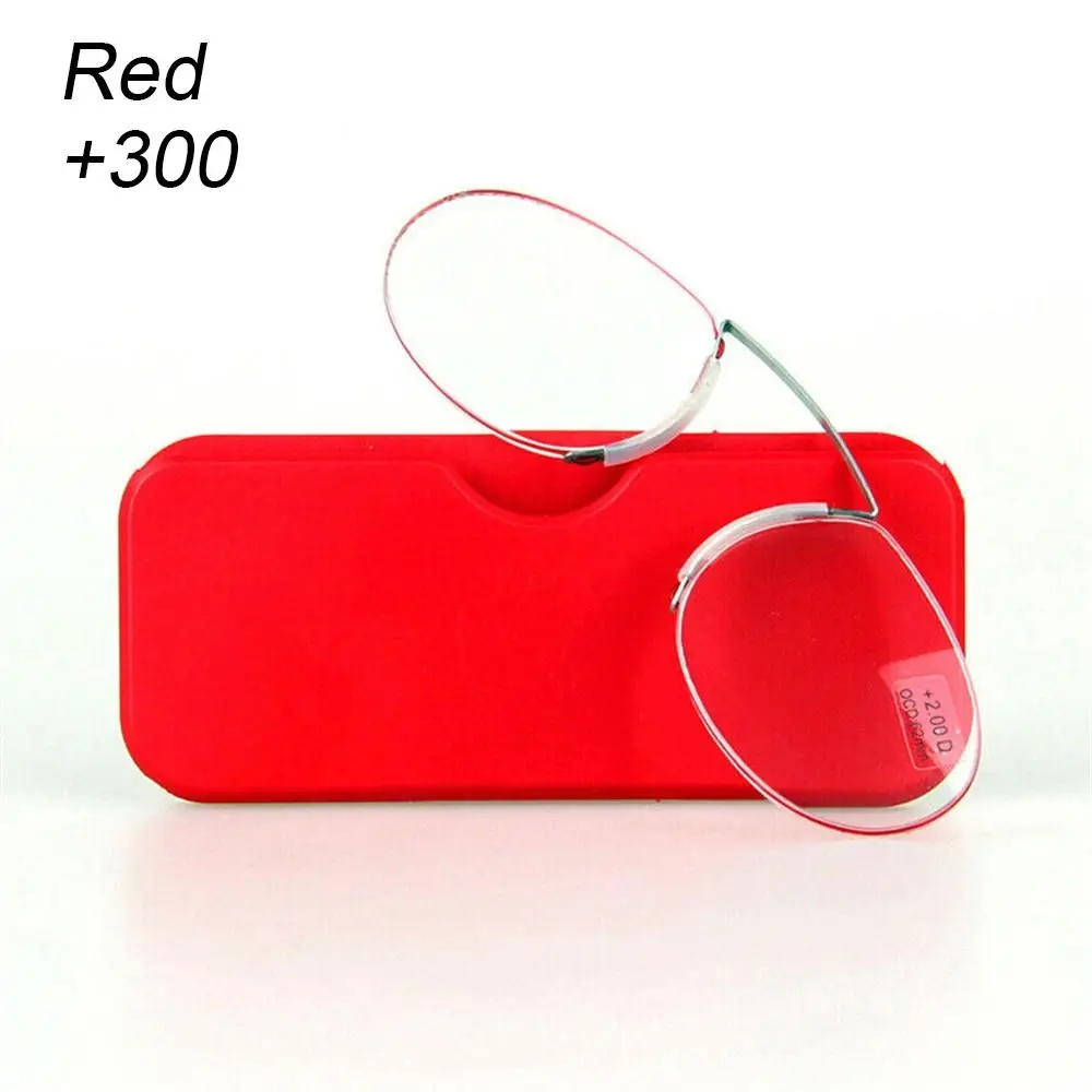

Mini Lazy Glasses Reading Glasses Nose Clip Legless Nose Rack Rimless Magnifying Presbyopic Glasses Men Women