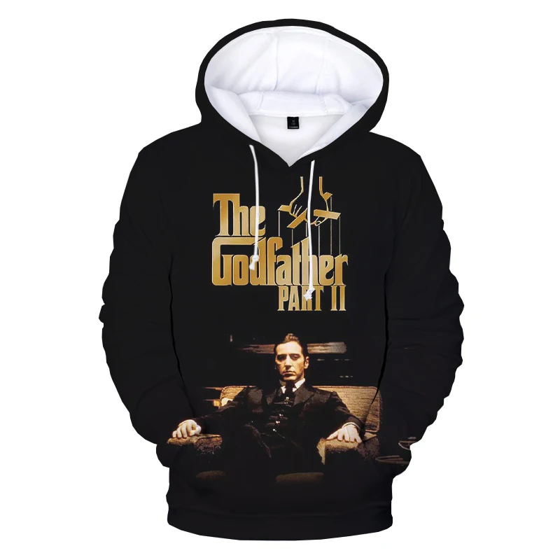 جديد The Godfather ثلاثية الأبعاد طباعة هوديي الرجال النساء موضة الشارع الشهير هوديس البلوفرات المتضخم قمصان سويت شيرت بقلنسوة رجل بلايز الملابس