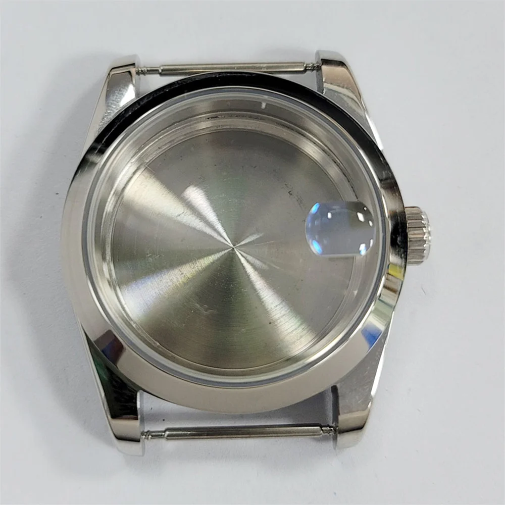 36/39MM Steel Datejust Case Sapphire Glass Transparent Bottom Incline/ Round/ Fluted Bezel for Japan NH35/ NH36 Movement