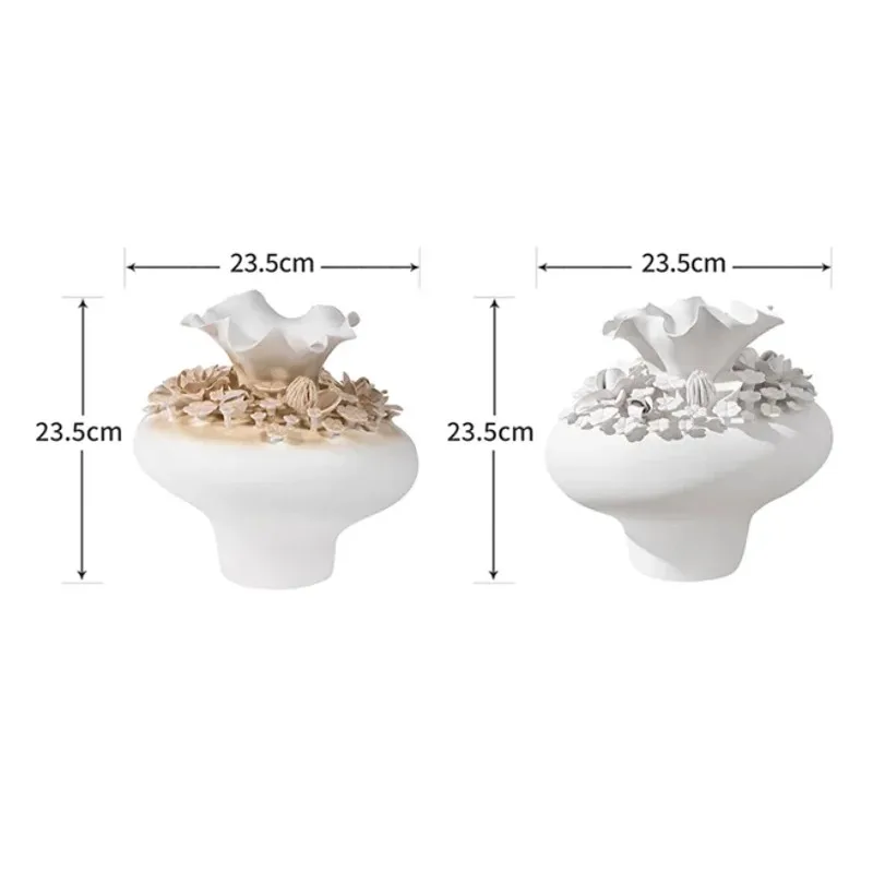 Creative Vintage Ceramic Vase Accessories Home Livingroom Cabinet Flower Arrangement Ornaments Homestay Furnishing Decoration