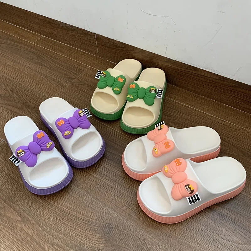 Chinelos de nuvem plataforma de fundo grosso para mulheres, Eva Indoor Slides, sandálias de praia antiderrapantes leves, Flip Flop para casa, verão, 2022