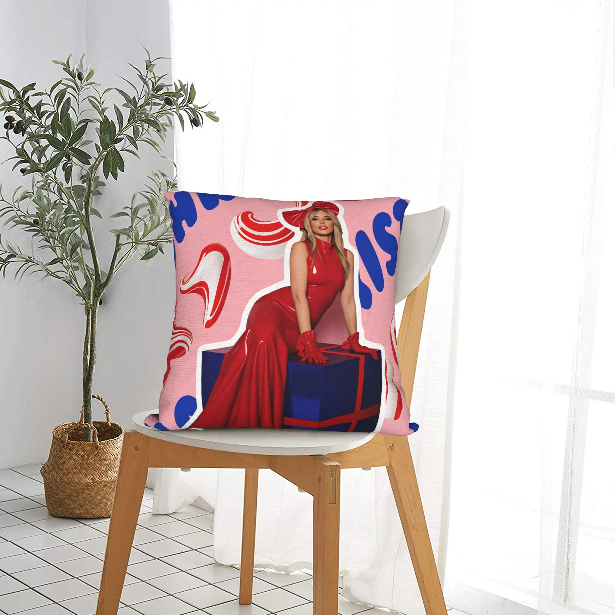 المغني كايلي مينوغ كايلي عيد الميلاد سادات Kawaii كيس وسادة لمكتب سيارة ديكور المنزل غطاء وسادة مريح #5