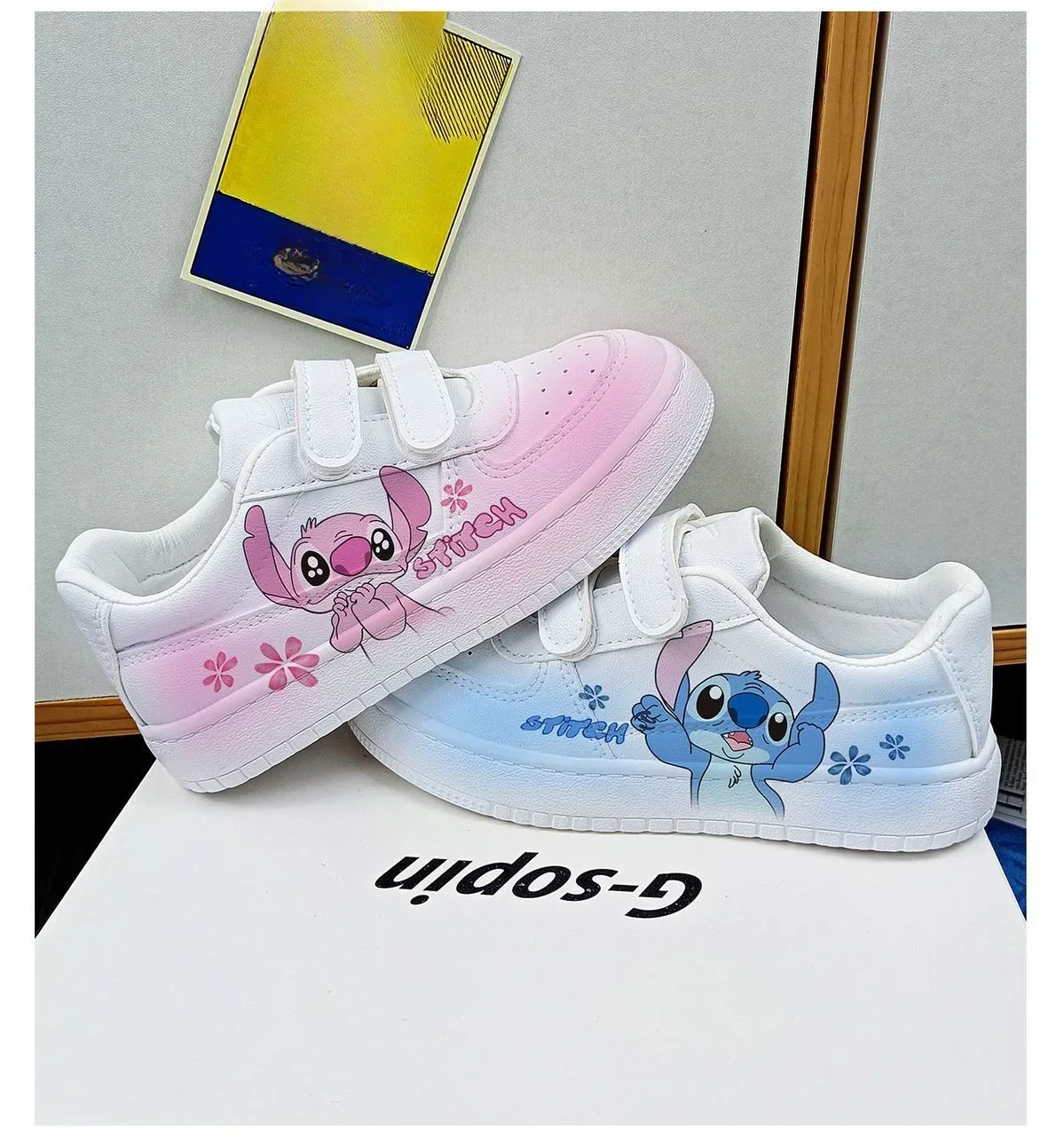 Disney kids cartoon Stitch princess cute Casual shoes non-slip soft bottom sports shoes for child gift