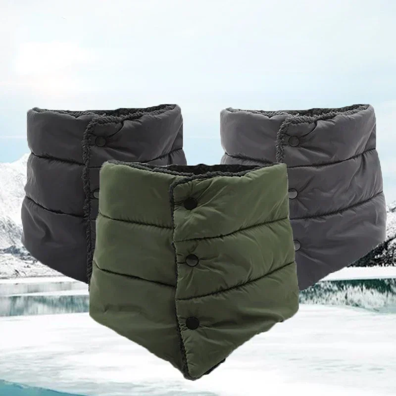 Bufanda de cabeza cálida con cuello grueso de diseño a la moda, bufandas suaves de invierno Unisex, bufanda de terciopelo cálida impermeable, bufanda para exteriores, máscaras de esquí