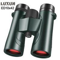 Luxun 10x42 ED Binoculars IPX6 Waterproof Extra-low Dispersion Bak4 Prism Optics Telescope HD for Bird Watching Outdoor Hunting