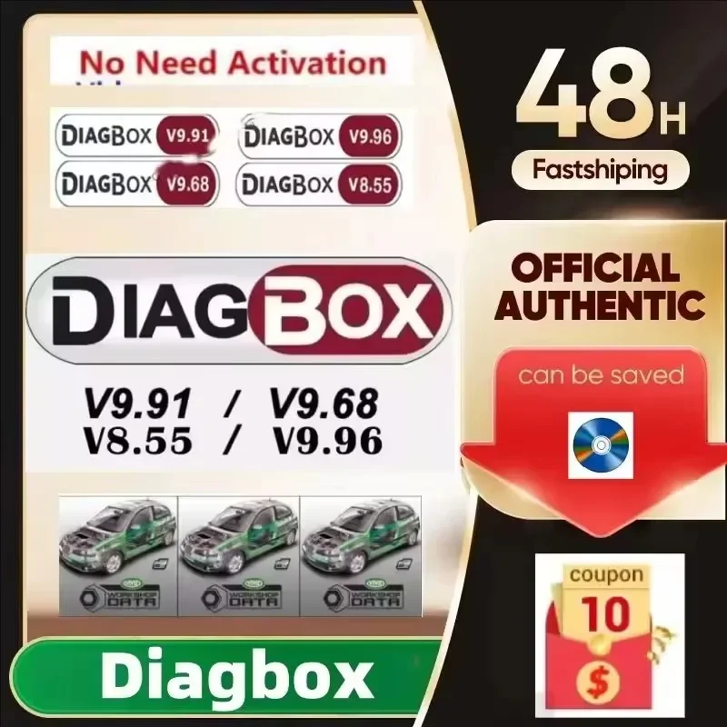 Newest  V9.96 9.91 8.55 9.68 Diagbox Car Diagnosis Software Multi-Language Fully Working for Peugeot Citroen