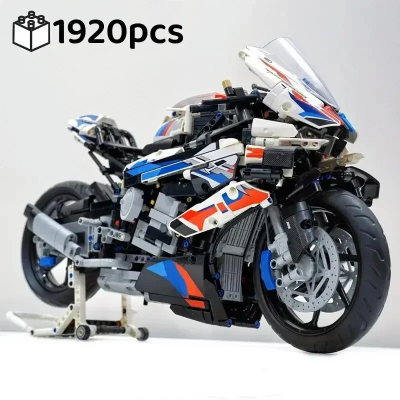 1920pcs Technical Motorcycle moc M1000RR Model Vehicle Racing Car 42130 Building Block Motorbike Bricks Toys For Boyfriend Gifts