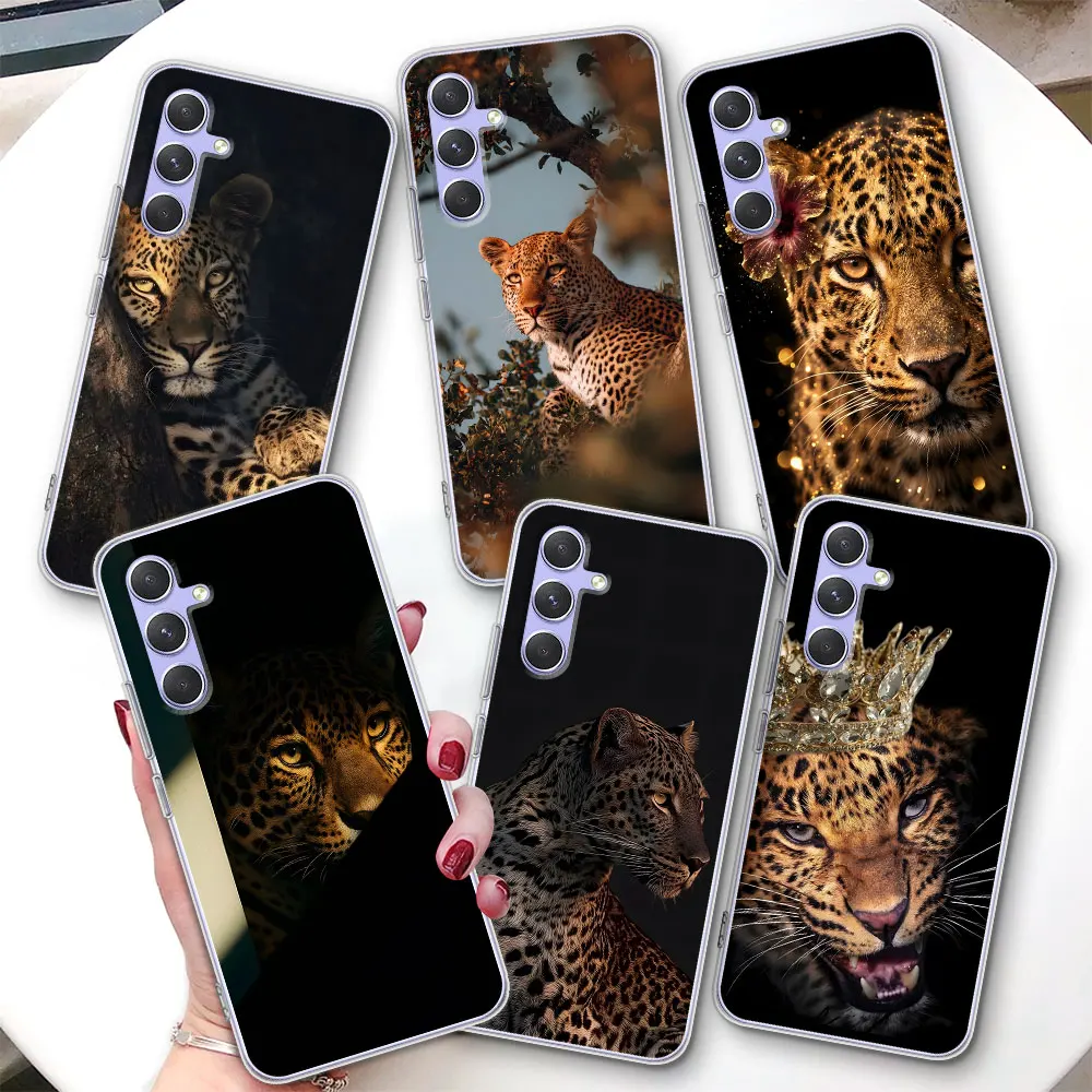 Transparent Case for Samsung Galaxy A57 A15 A27 A37 A16 A17 A54 A14 A22 A51 A53 A12 A13 A23 TPU Phone Cover Split Light Panthera