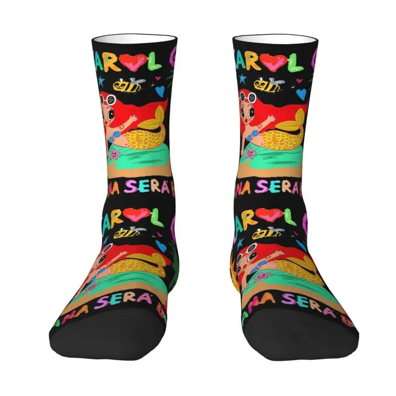 Manana Sera Bonito Colombian Singer Karol G Men's Crew Socks Unisex Cool Spring Summer Autumn Winter Dress Socks