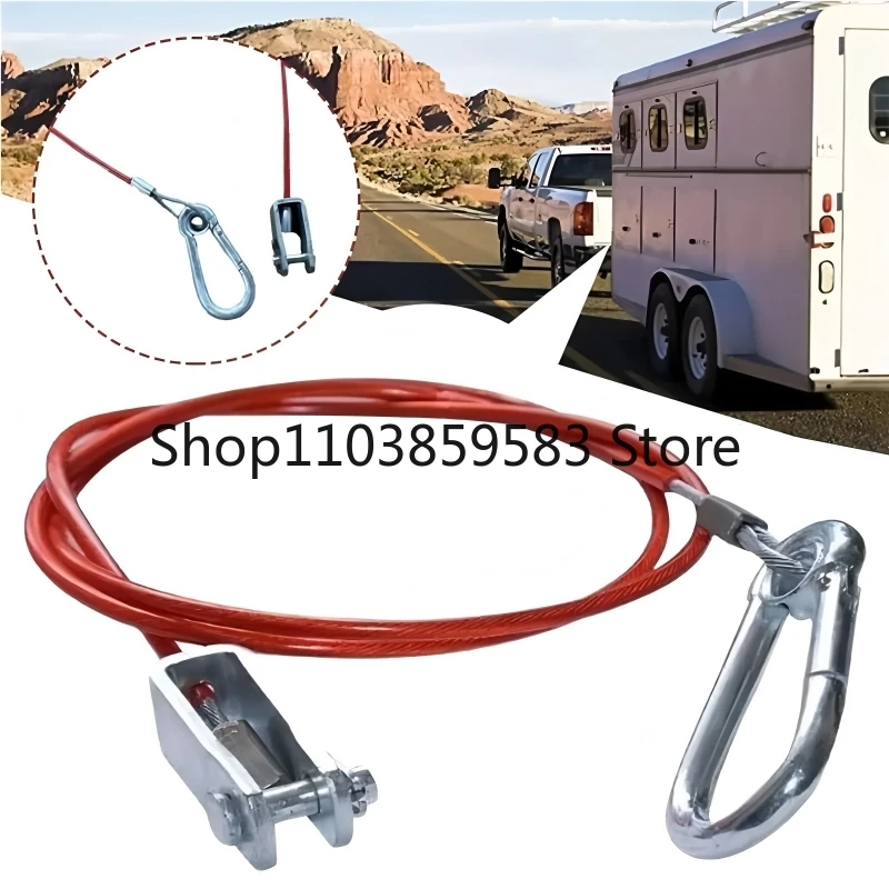 

1PC 304 Stainless Steel Trailer Breakaway Rope Trailer Caravan Brake Away Breakaway Safety Cable Braked Hitch Accessories Parts