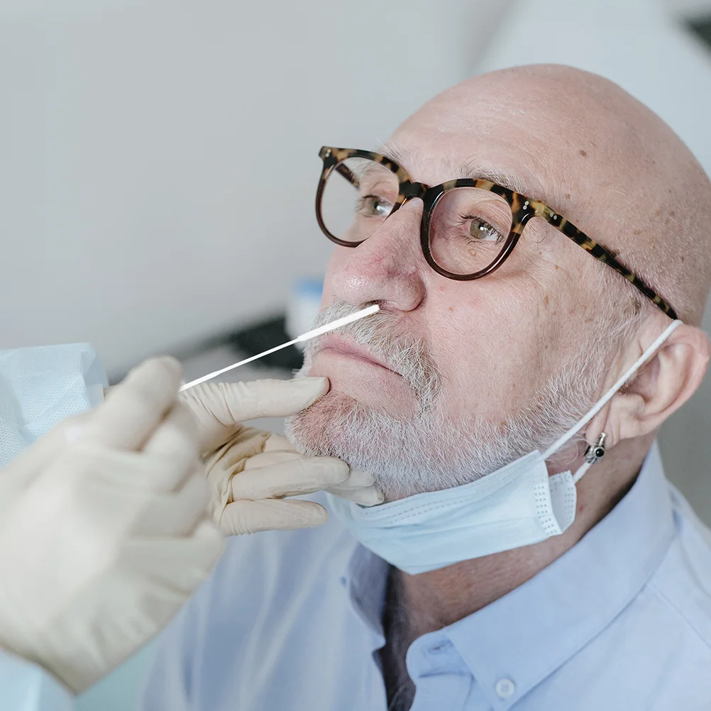 120pcs One-time Sampling Sticks Disposable Nasal Flocking Swabs Disposable Nasal Swabs Professional Specimen Collecting Swabs