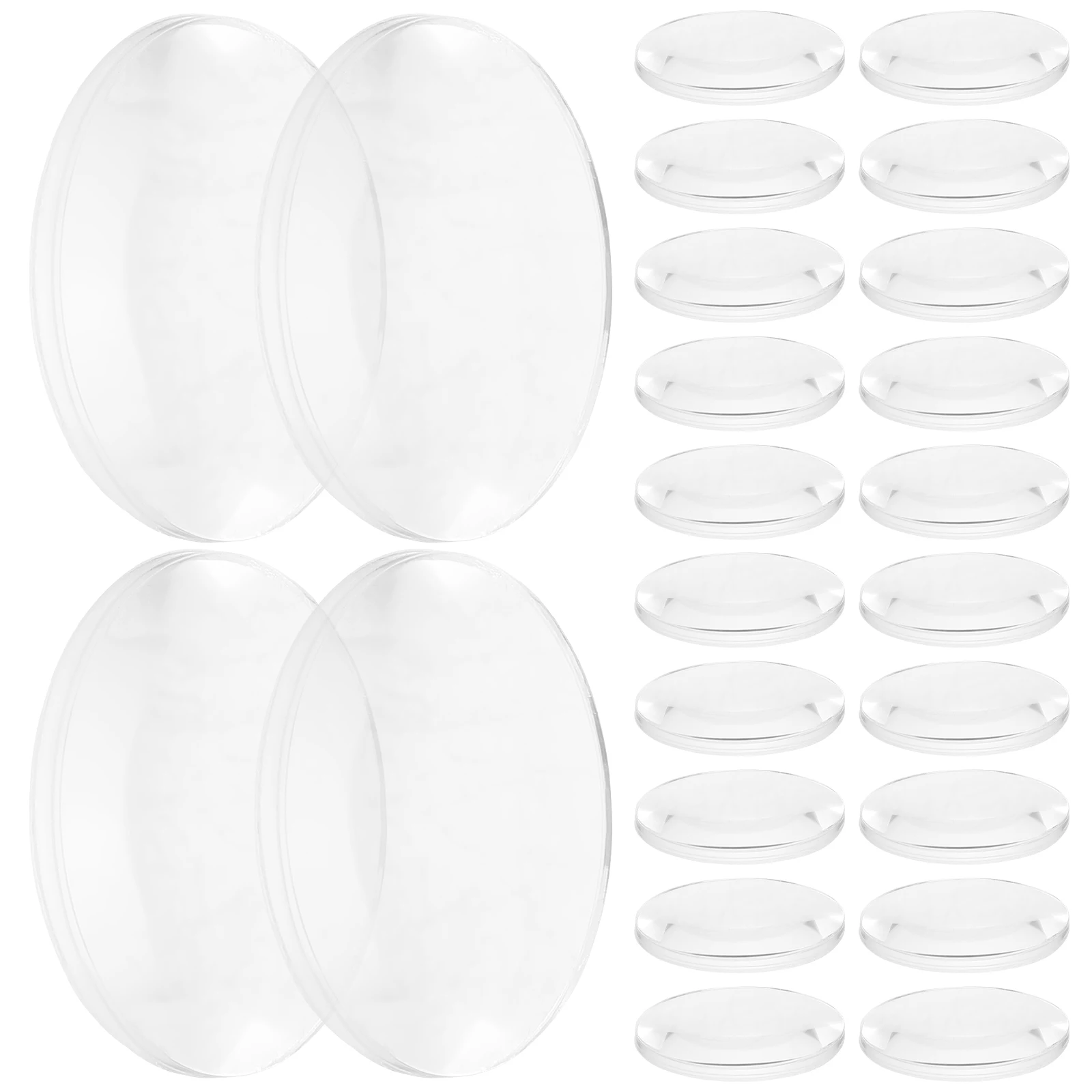 

60pcs Biconvex Lens 1 Inch 25mm Double Convex Transparent Optical Lenses DIY Crafts Physics Teaching Tools Science Experiment