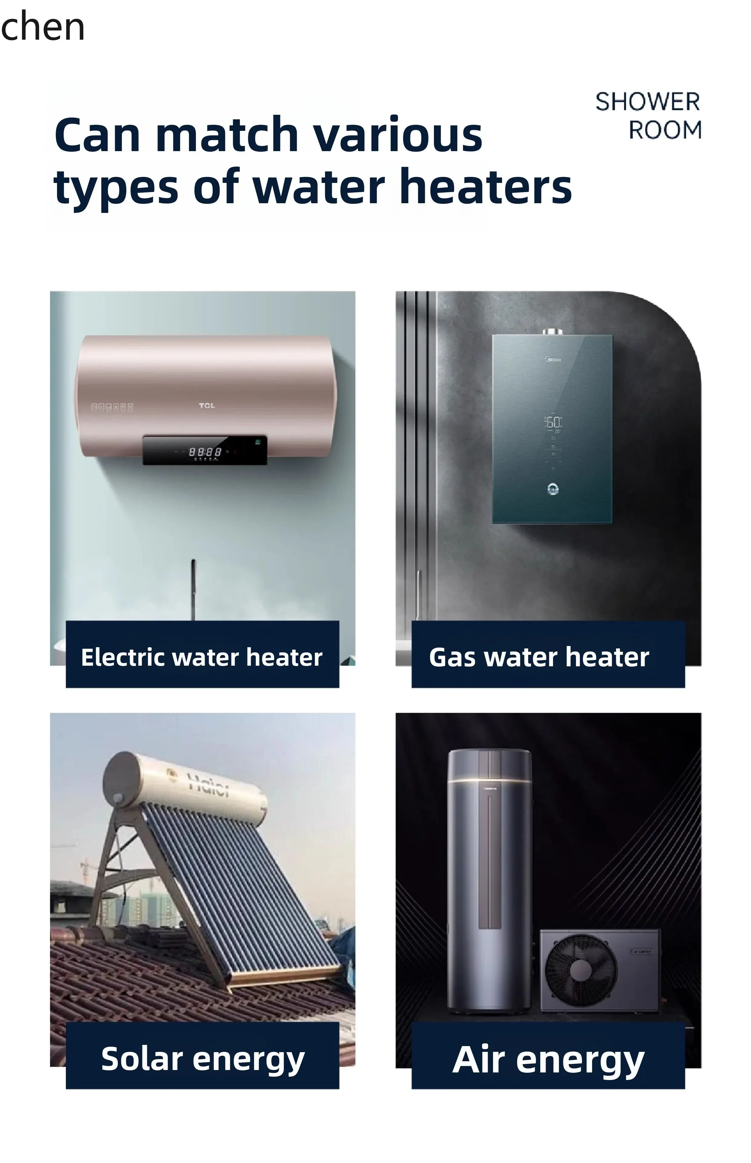 Z31- integral shower room bathroom fan glass simple partition bath integrated bath room