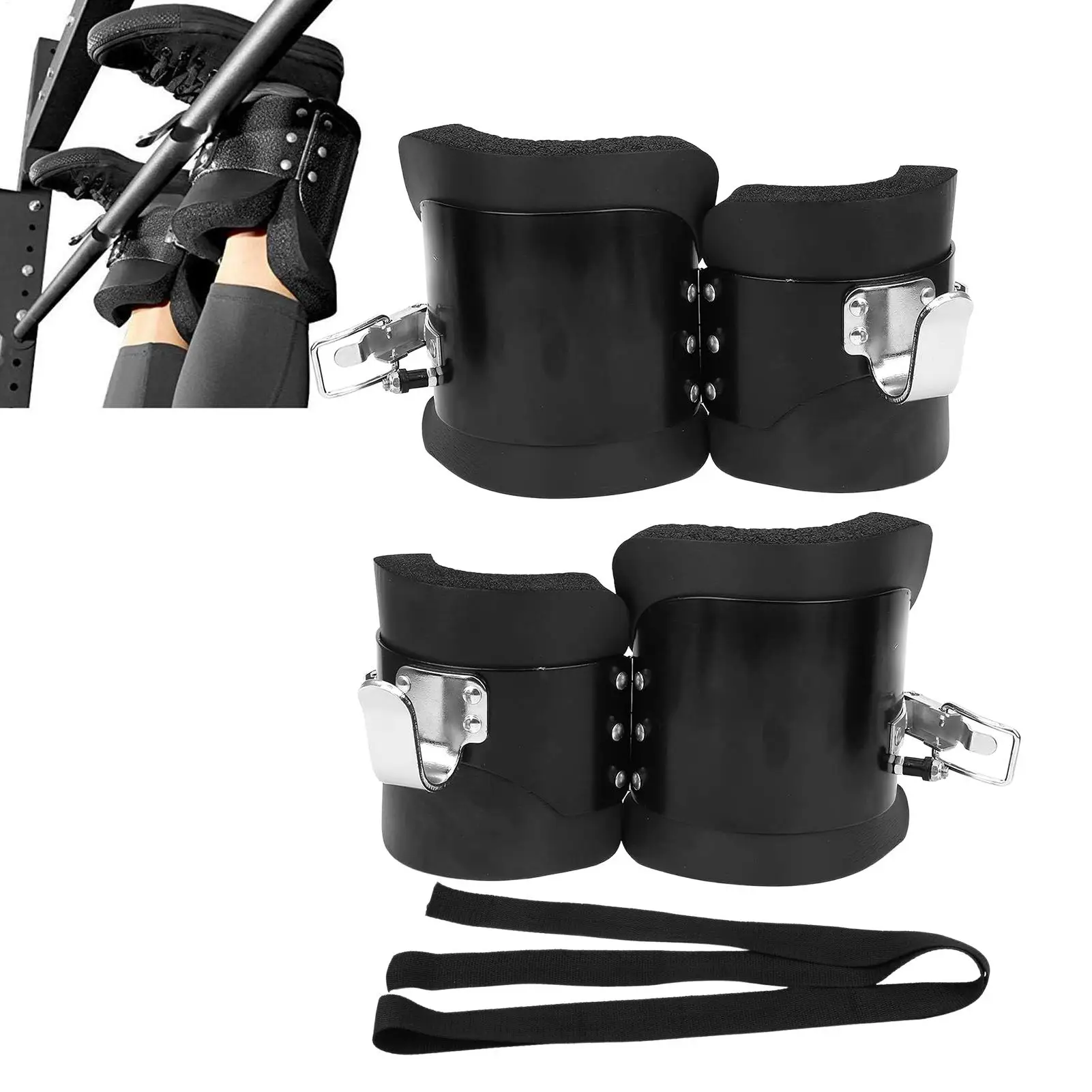 1 Pair Hanging Pull Up Boots Home Gym Anti- Inversion Hang Up Boots Strength Training Inversion Equipment For Fitness Neck Back