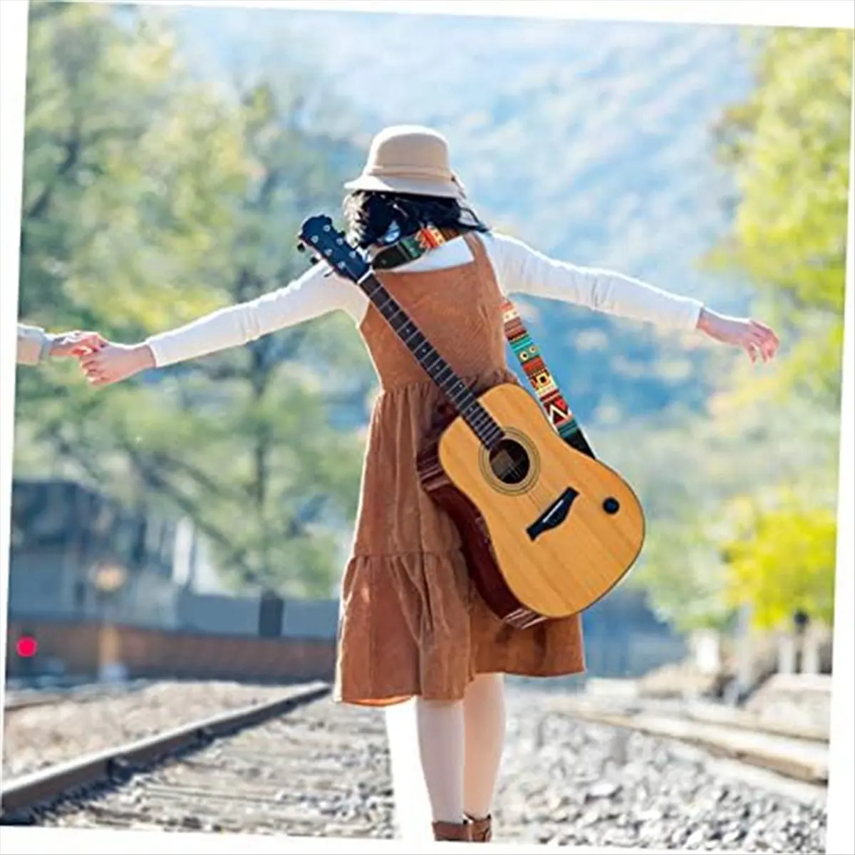 SPECIAL OFFER~National Style Guitar Strap Acoustic Guitar Electric Guitar Universal Strap Retro Accessories Embroidery Accessori