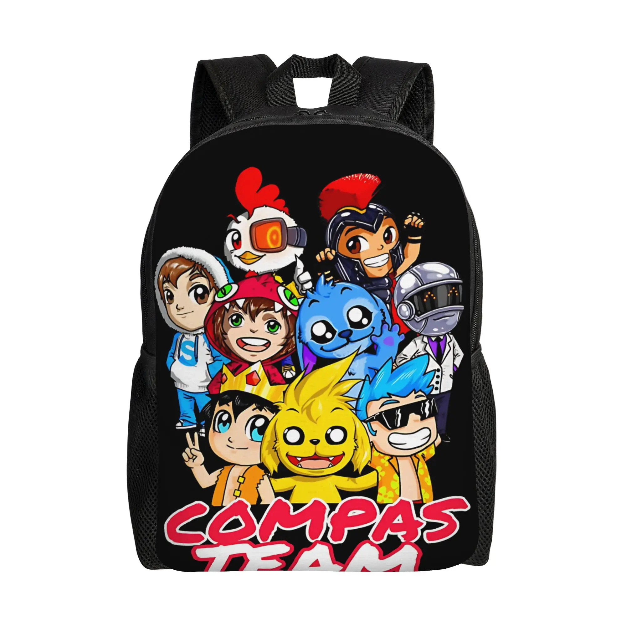 Mikecracked MINER Compas TEAM Camiseta  Casual Backpack with Pocket Student Hiking Travel Daypack Laptop Shoulder Bag