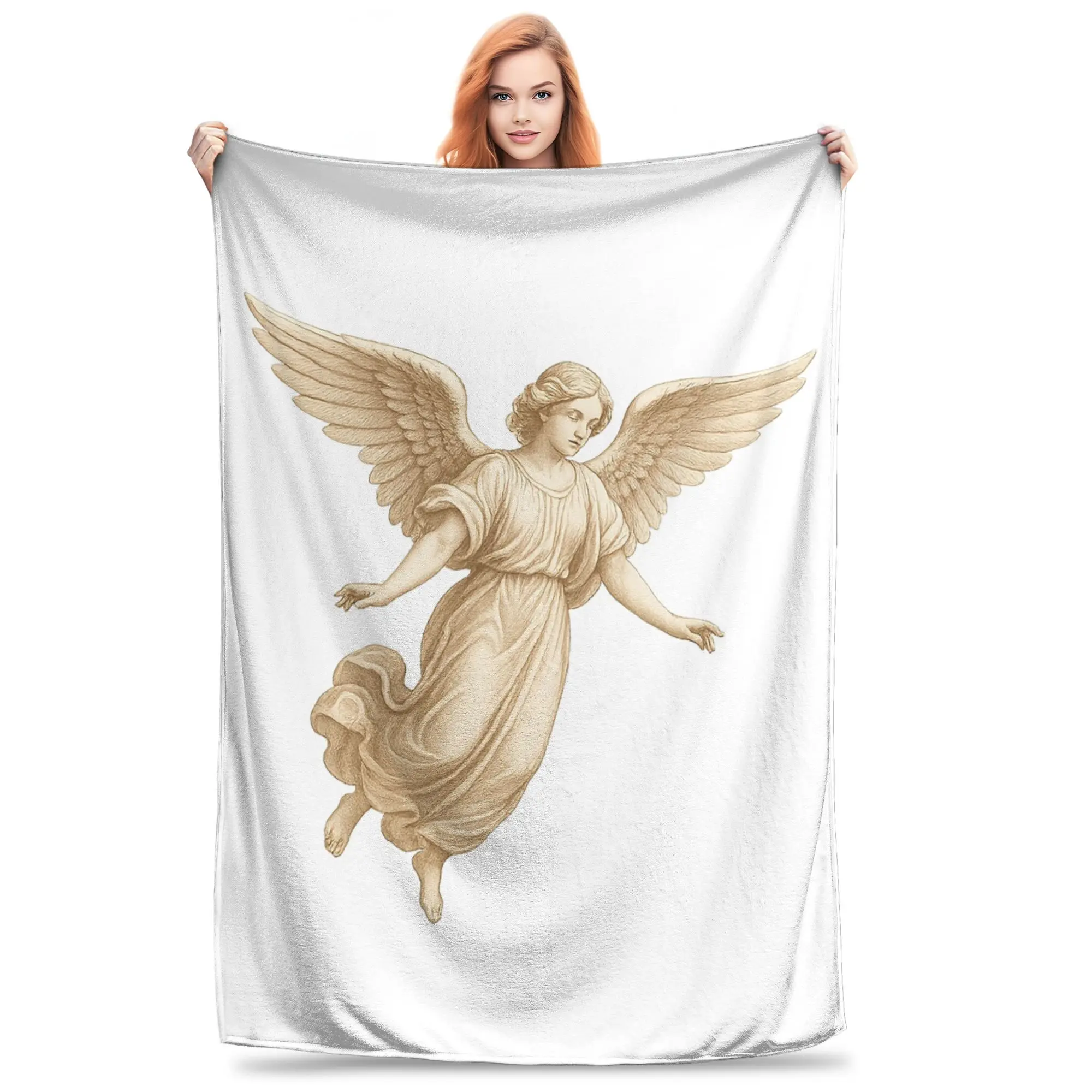 

Одеяла «Ангел-хранитель», дышащее флисовое одеяло для дивана, одеяло для дома, спальни, офиса, покрывало, одеяло