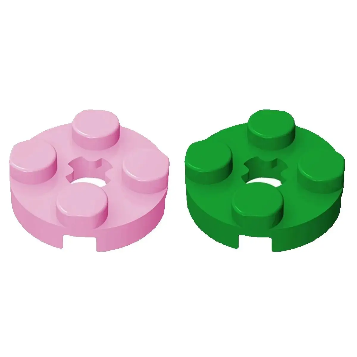 10PCS Puzzle Particle 4032 Round 2x2 With Axle Hole Building Blocks Kit Plate Bricks Idea Toys Children Gifts