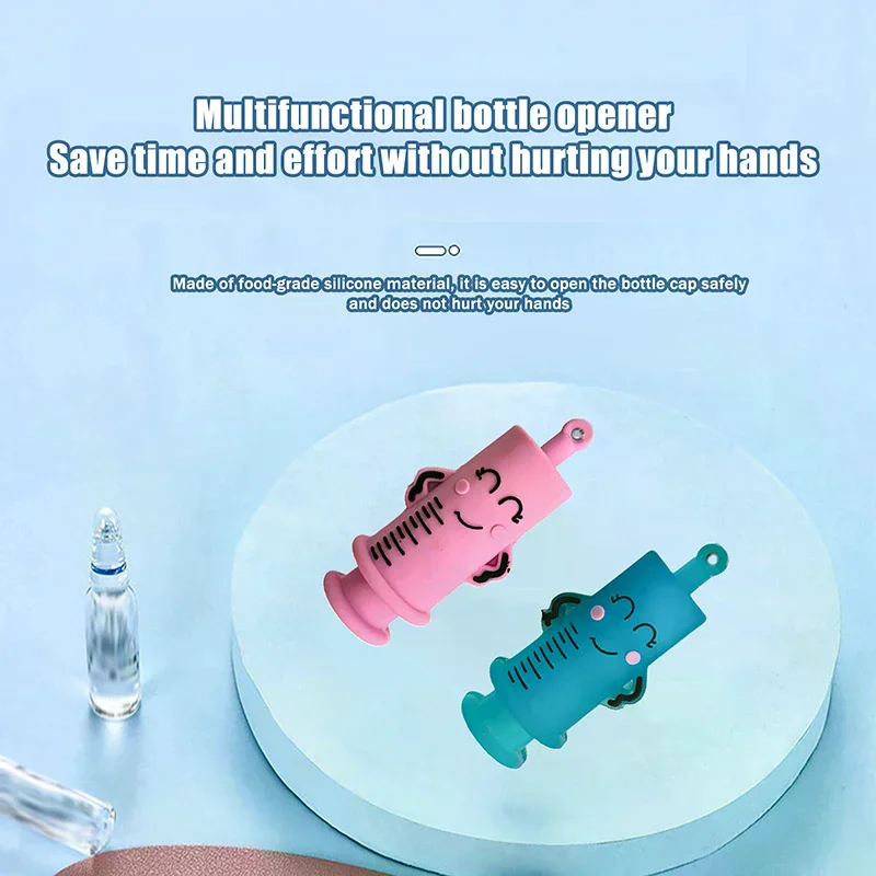 Cute Cartoon Shape Ampoule Bottle Opener Nurse Doctor Special Rubber Syringe Cutter Bottle Opener Multifunctional