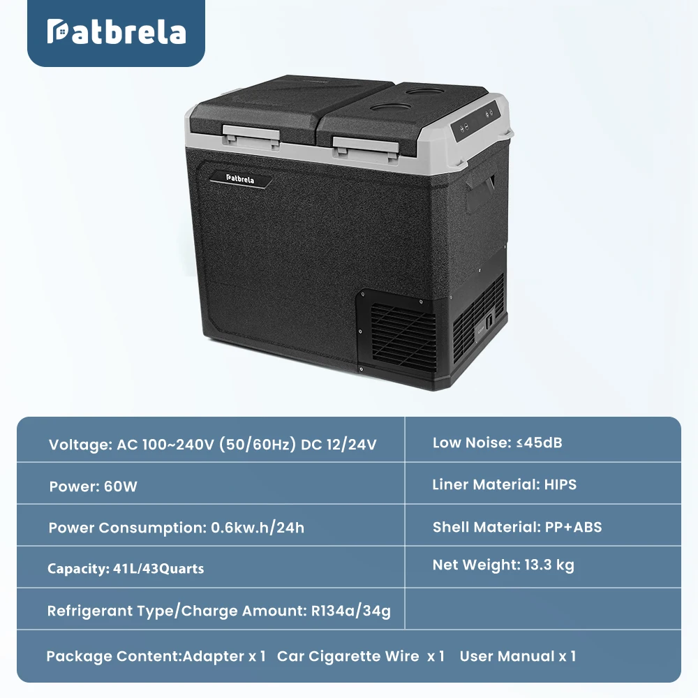 Mini-Kompressorkühlschrank 12V/24V für Auto, Camping & Reise