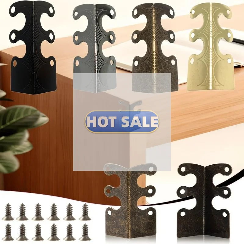 6/12pcs Metal Corner Protector Skirting Board Corner Protectors Floor Baseboard Corner Protective Pads Home Living Room Office