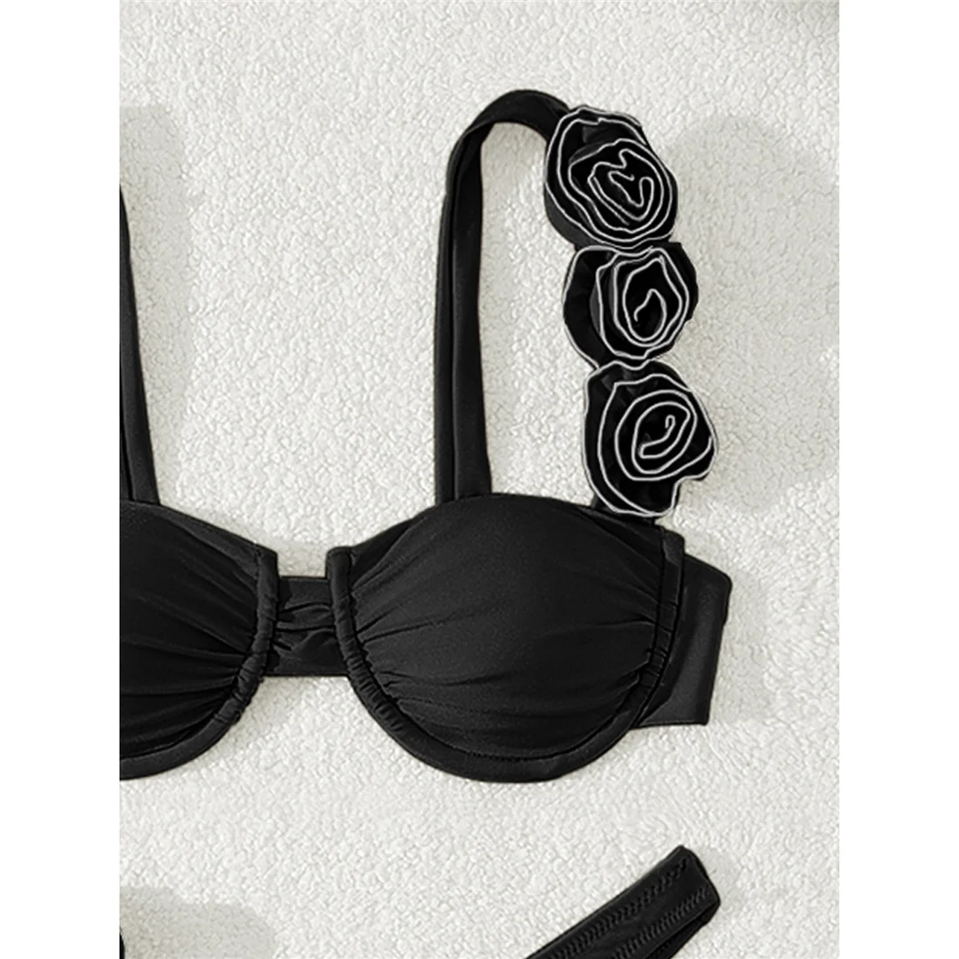 Sexy 3D-Blumen-Bikini mit Bügel, Damen-Badeanzug, zweiteiliges Bikini-Set, brasilianischer Badeanzug, Badebekleidung, Modell V7970. – Detail 8