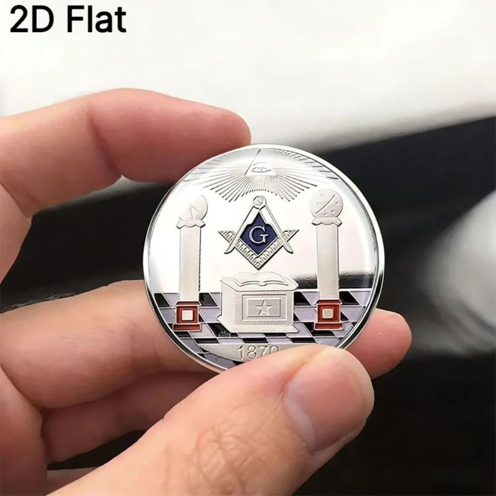 6-20Pcs Round All-Seeing Eye Stainless Steel Brooch, Vintage Geometric Square Compass Enamel Lapel Pin, Decor Metal Badge
