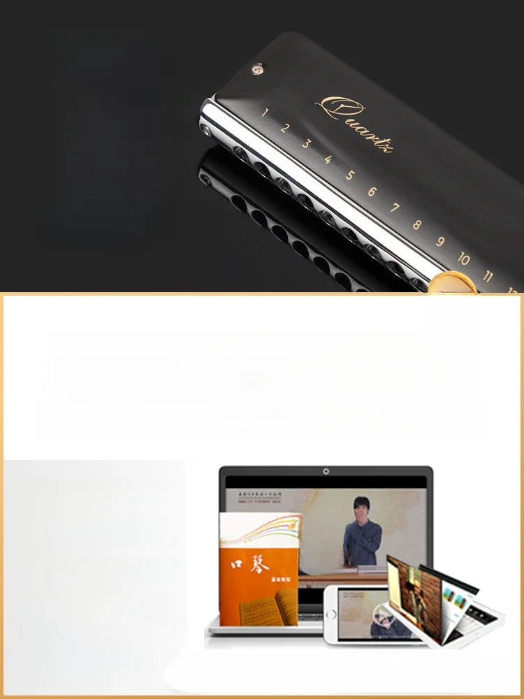 

JDR Quartz Stone 2-Hole Semi-Tone Sc Harmonica Beginner Practice Non-Sti Film Profional Travel Student Performance Gift