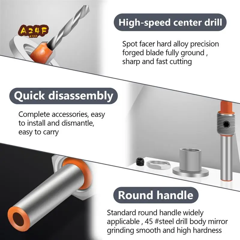 

Набор сверл с зенковкой A24F по дереву, зенковка 8 мм с шестигранными ключами для центральной дрели, для сверления отверстий по дереву и пластика