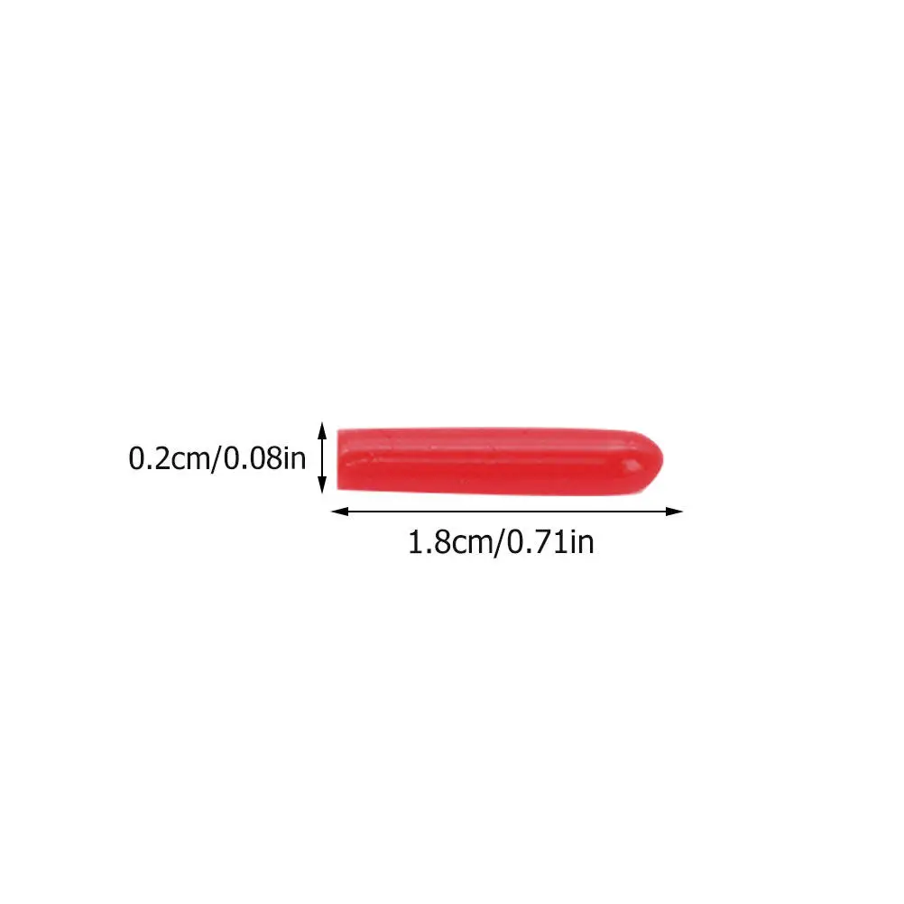 100Pcs Eyelash Tweezers Silicone Covers Red Protective Sleeve Non-Slip Tip Caps for Grafting Extensions Accessories