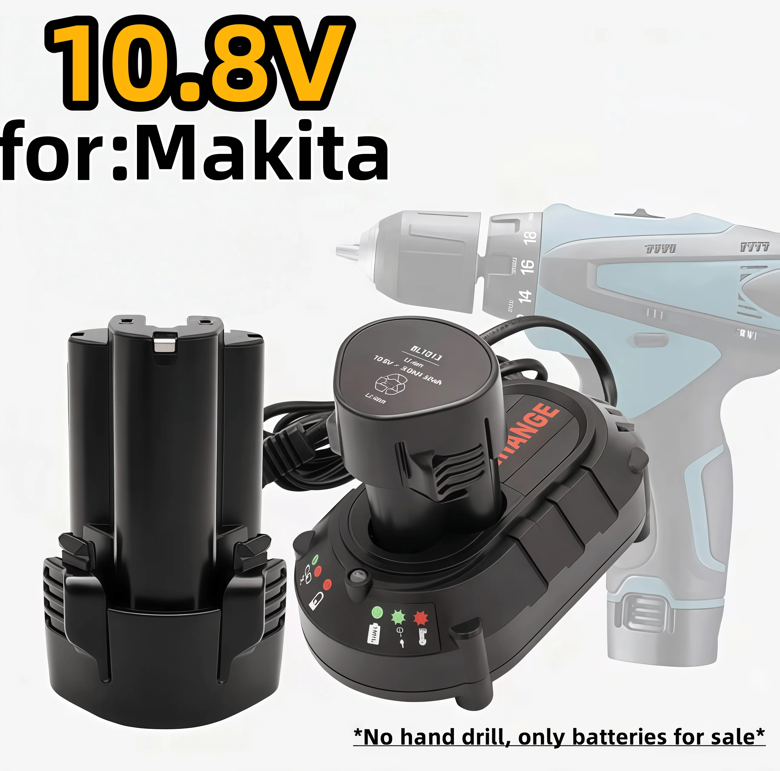 

Для Makita 12,6 В BL1013 BL1014 BL 1013 BL 1014 LCT203W 194550-6 194551-4 Лучшая литий-ионная аккумуляторная батарея 4000 мАч 10,8 В/12 В