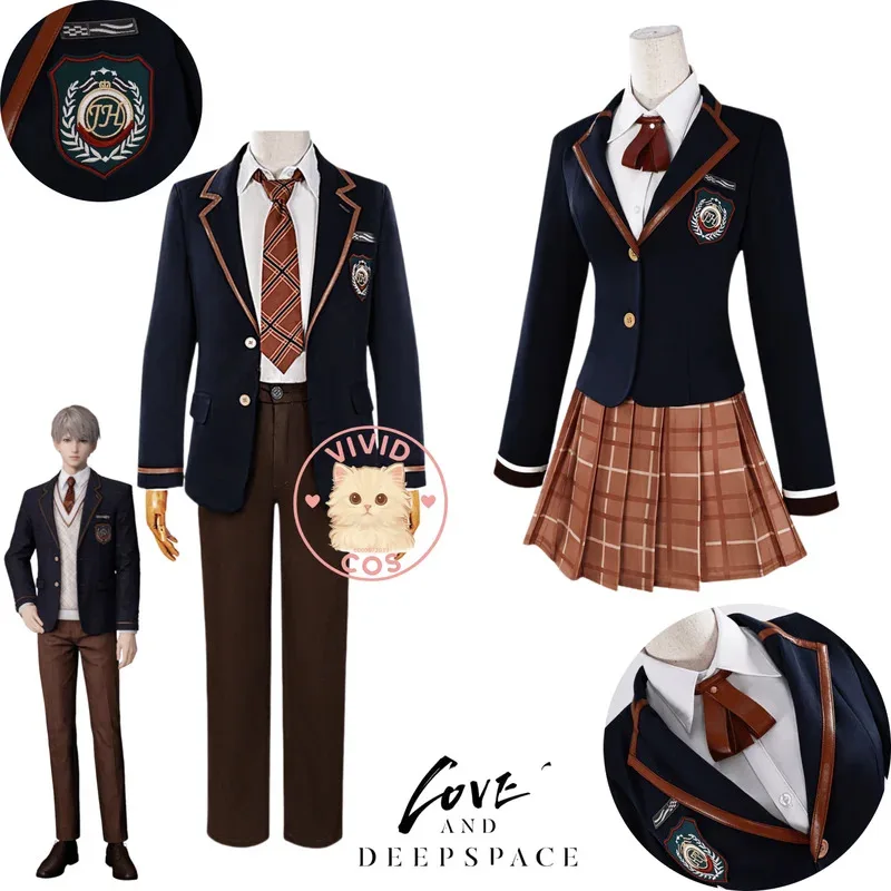 

In Stock Game Love and Deepspace Cosplay Anime Costume Role Playing School Uniform Suits for Men Women Adult Comic Con Party