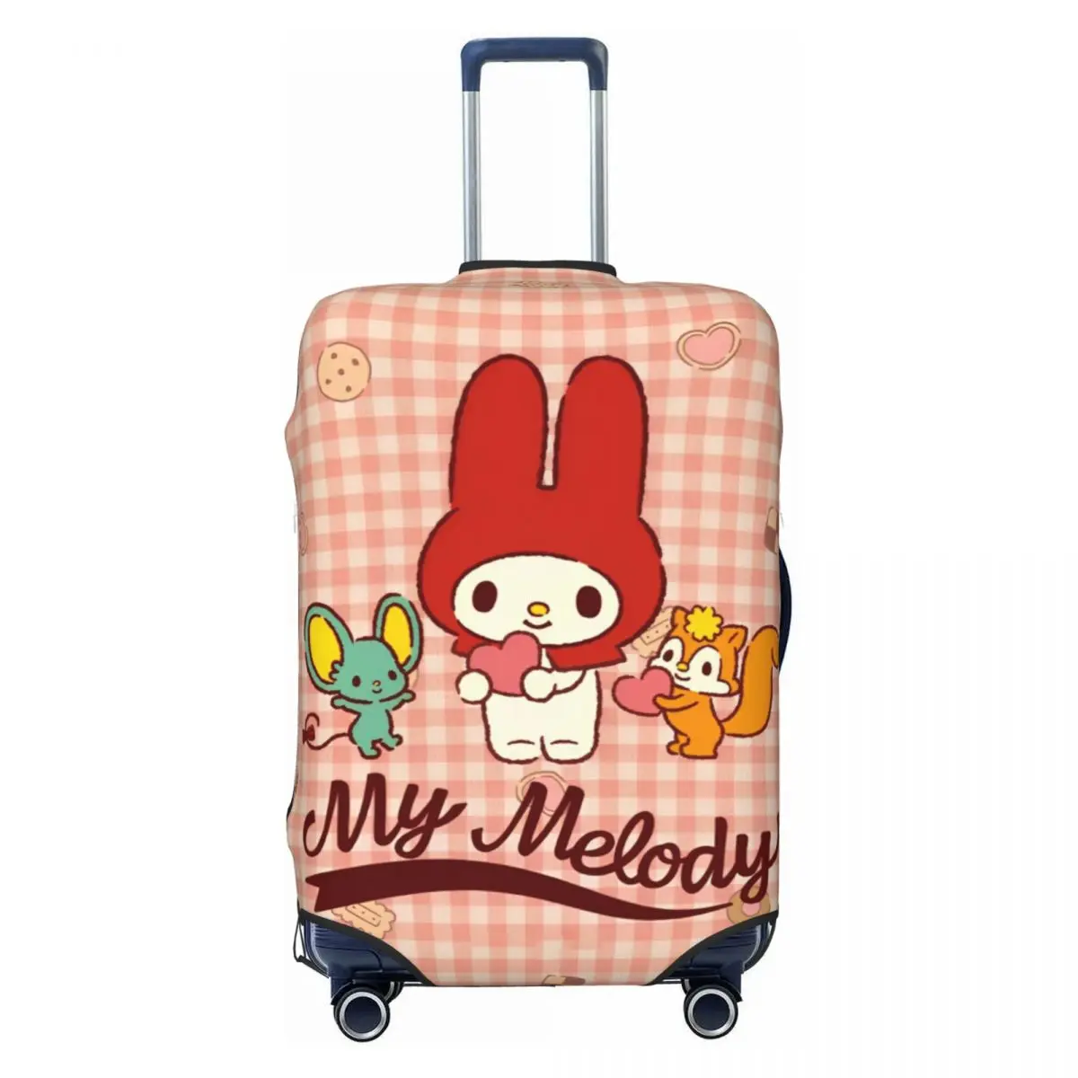 My Melody Sanrio Anime Suitcase Cover Cute Y2K Manga Travel Vacation Fun Luggage Supplies Protection