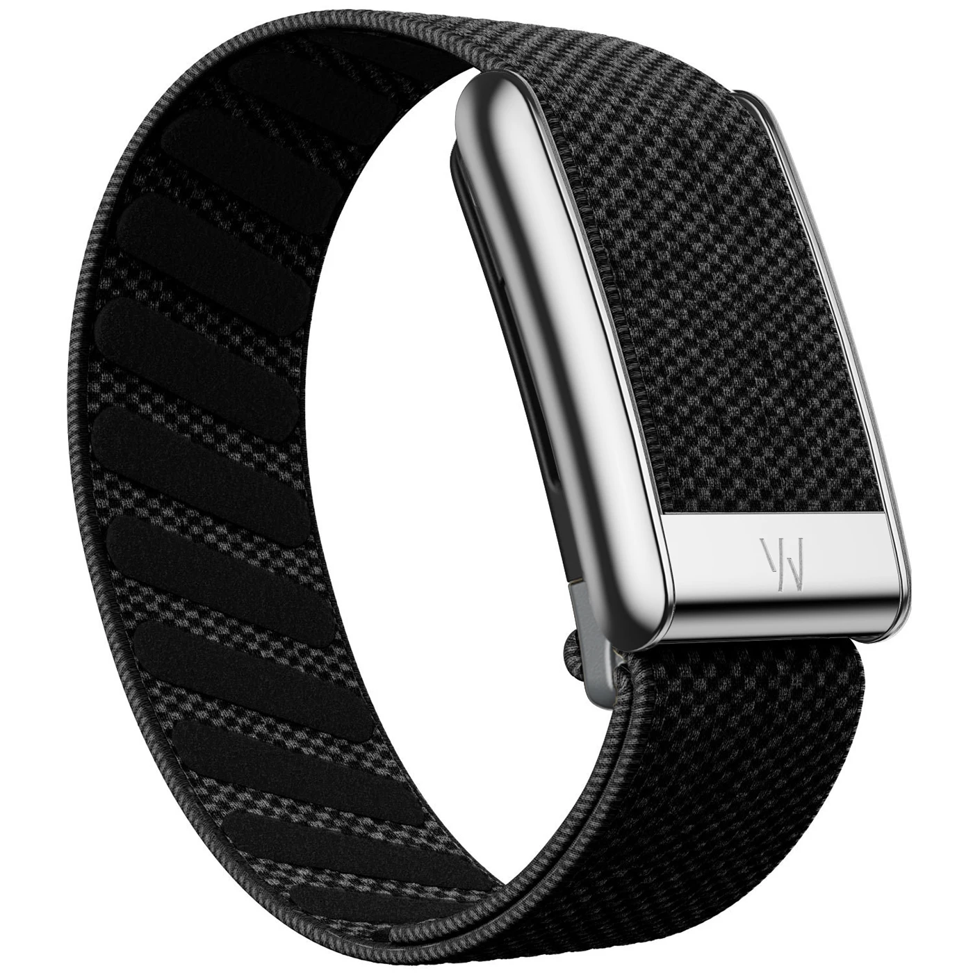Whoop 5.0/PEAK/LIFE nylon sportband met zilveren metalen frame en lettergravure - afbeelding 1