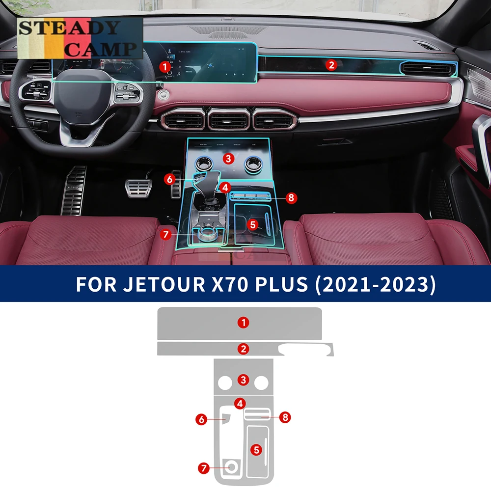 

Для Jetour X70 Plus 2021 2022 2023, автомобильный навигационный экран, коробка передач, внутренняя защитная пленка из ТПУ, наклейка против царапин, LHD RHD