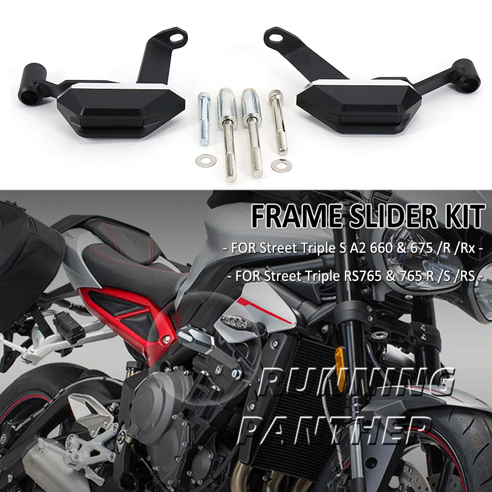 Motorcycle Engine Guard Crash Frame Slider Falling Protector Kit FOR Street Triple 765 R S RS 765S 765R 765RS RS765 675Rx 675R