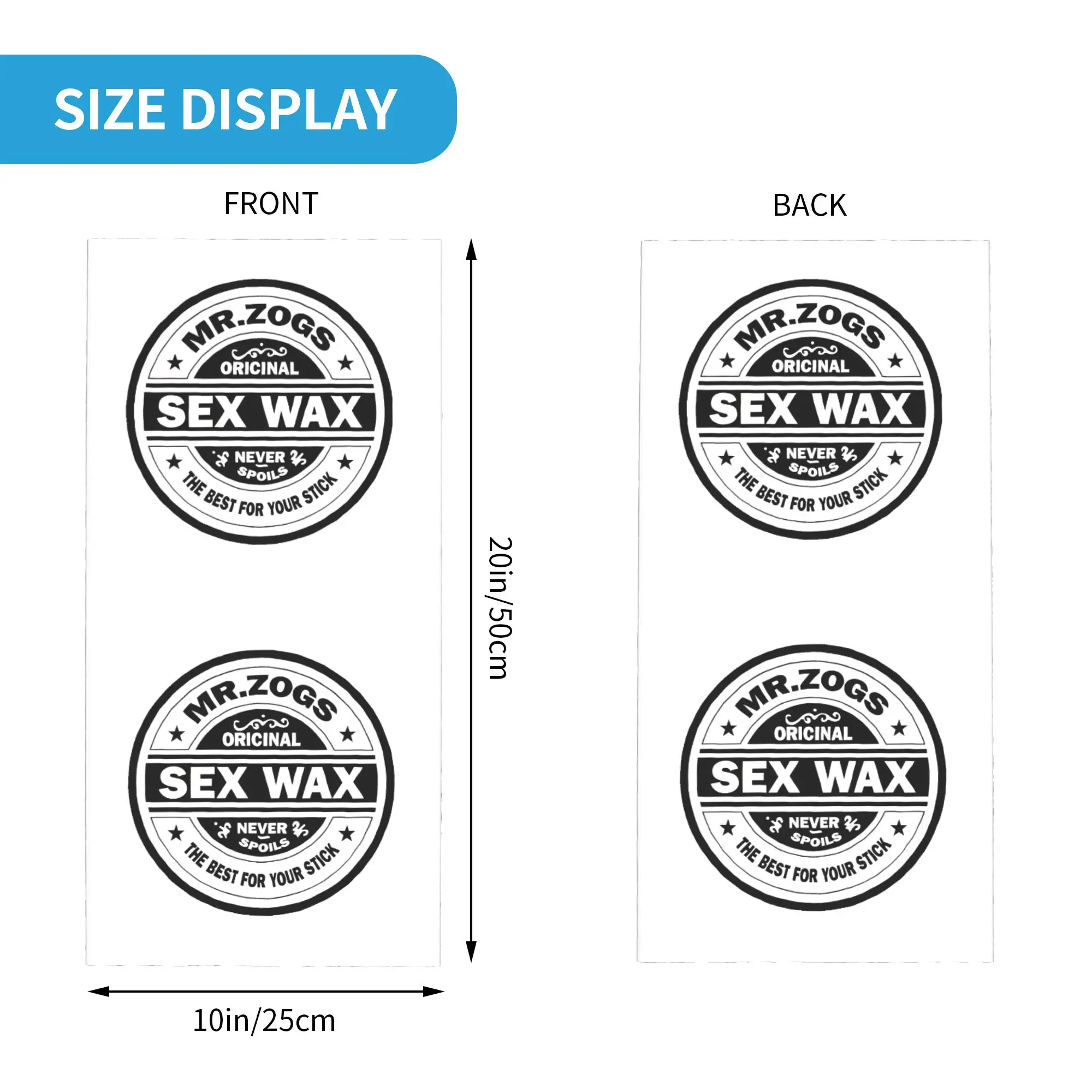 Custom Mr Zogs Sex Wax Neck Gaiter Men Women UV Protection Winter  Bandana Scarf for Ski