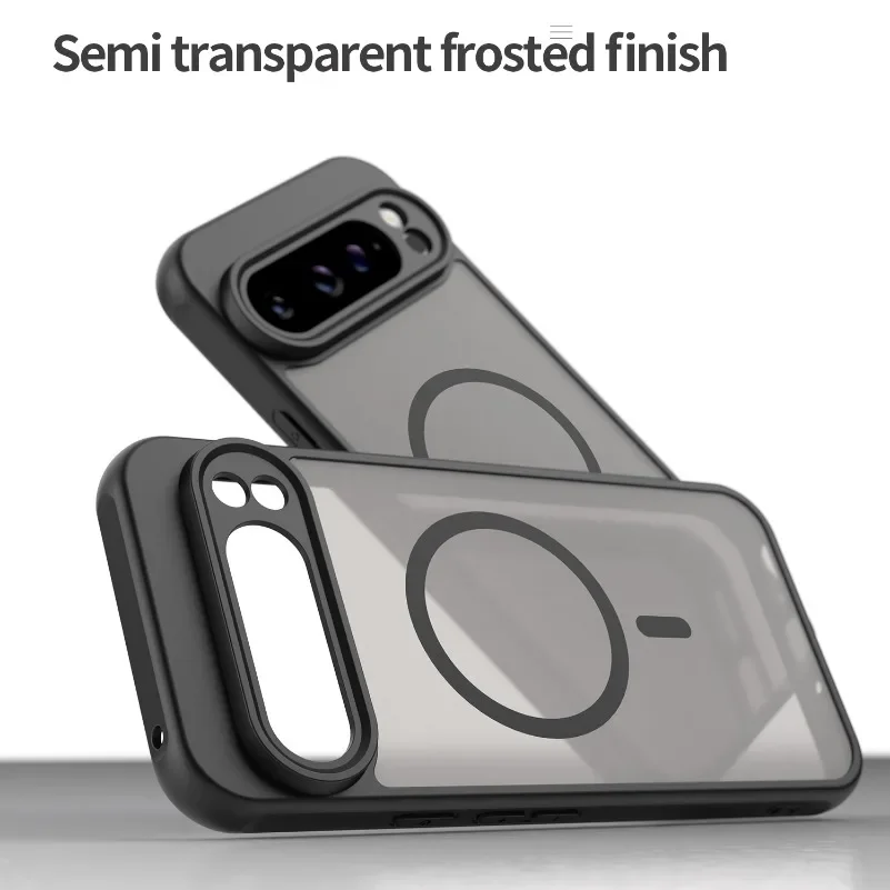 حافظة رفيعة غير لامعة للأعمال لهاتف Magsafe لهاتف Google Pixel 10 Pro XL 9A 9 Pro XL غطاء شحن لاسلكي مغناطيسي للكمبيوتر الشخصي