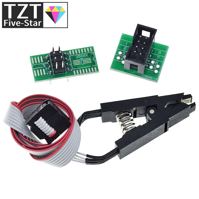 High quality SOIC8 SOP8 Test Clip For EEPROM 93CXX/25CXX/24CXX in-circuit programming on USB Programmer TL866CS TL866A EZP2010