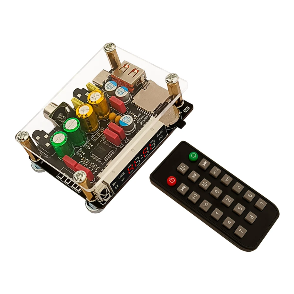 ZK-DAM-K1 DC5V DSP Tuning Preamp Bt Decoder Board Non-Destructive Fever U Disk Coaxial Sound Card TF Decoding Board