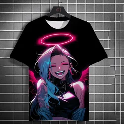 Fashion Men's T-shirt Cartoon Sexy Girl graphic T shirts Summer Casual harajuku streetwear 3D Printed Hip Hop Unisex Top Tees