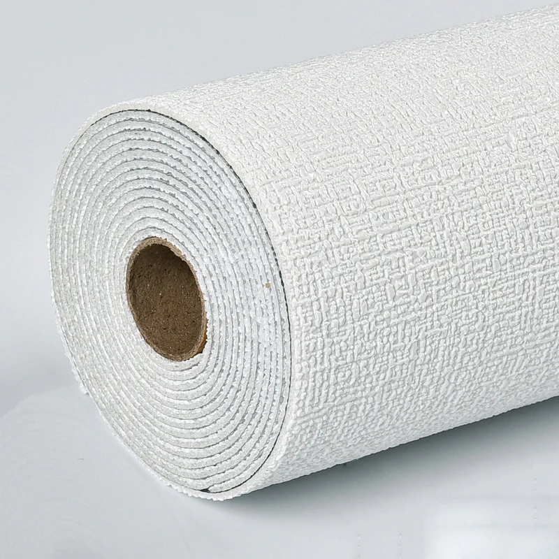 50cmX2.8m/10m Linen Self-adhesive PVC Solid Color 3D Foam Thickened Waterproof Background Wall Home Decor Wallpaper Wall Sticker